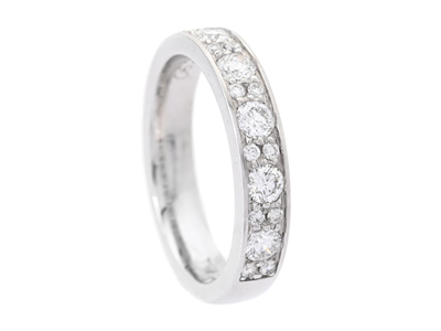 Smycken, ALLIANSRING, 18K vitguld