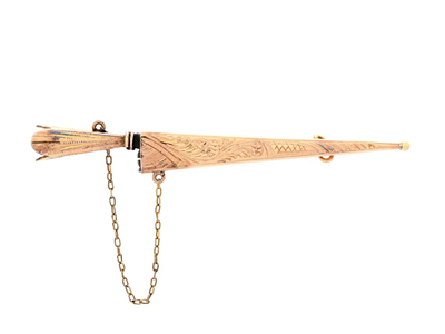 Smycken, BROSCH, 18K guld