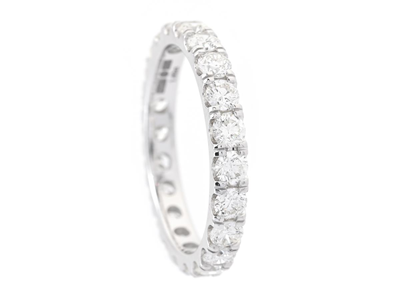 Smycken, HELALLIANSRING, 18K vitguld