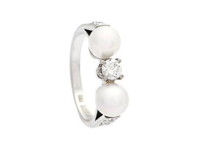 Smycken, RING, 18K vitguld