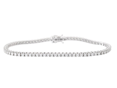 Smycken, TENNISARMBAND, 18K vitguld