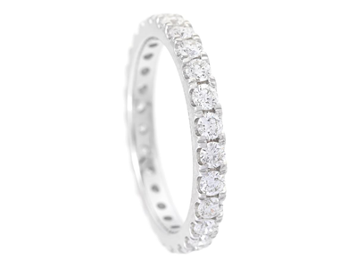 Smycken, HELALLIANSRING, 18K vitguld