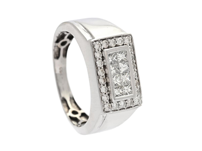 Smycken, RING, 18K vitguld