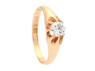 Smycken, ENSTENSRING, 18K guld