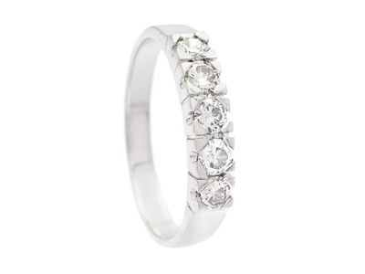 Smycken, ALLIANSRING, 18K vitguld