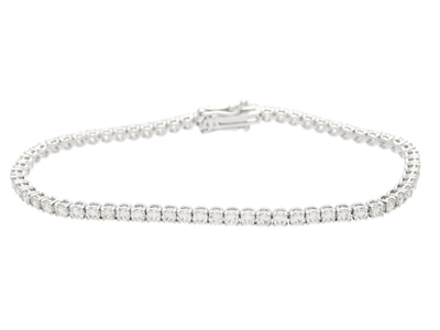 Smycken, TENNISARMBAND, 18K vitguld