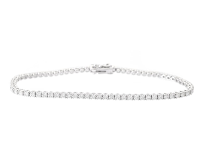 Smycken, TENNISARMBAND, 18K vitguld