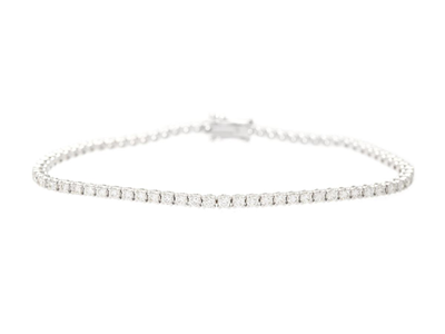 Smycken, TENNISARMBAND, 18K vitguld