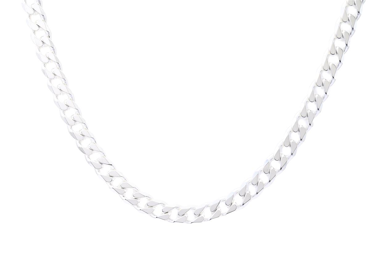 HALSKEDJA, sterlingsilver, pansarlänk, bredd ca 7,0 mm, längd 50 cm, vikt 49,5 g.