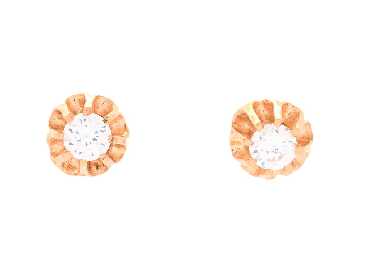ÖRHÄNGEN, 18K guld, vita stenar, bredd 0,5 mm, stift, vikt 1,5 g.