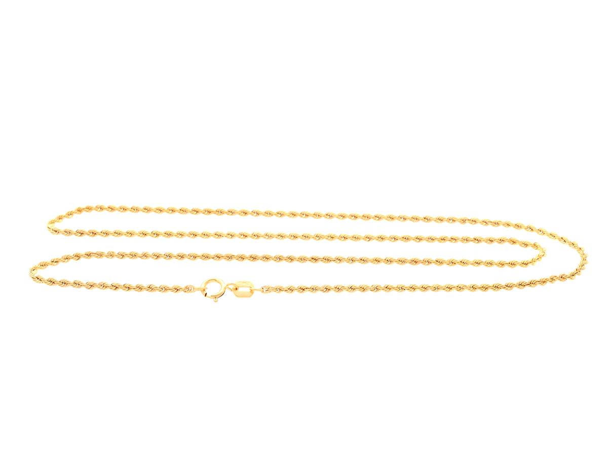 HALSKEDJA, 14K guld, cordell, längd 45 cm, vikt 1 g.