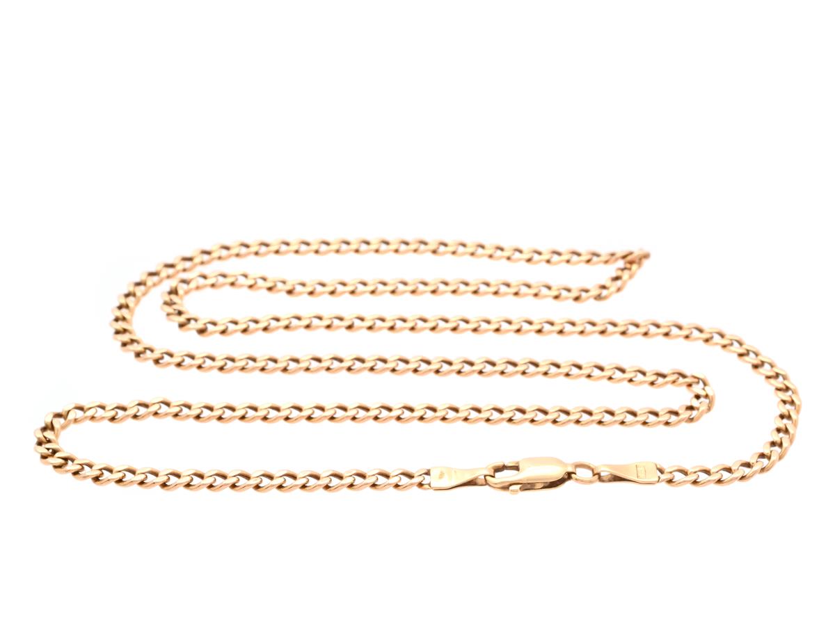 HALSKEDJA, 18K guld, pansarlänk, längd 48 cm, vikt ca 5,7 g.