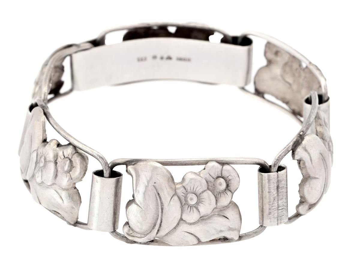 ARMBAND, silver, längd 19 cm, Hugo Grun, Stockholm 1948, vikt 20,0 g