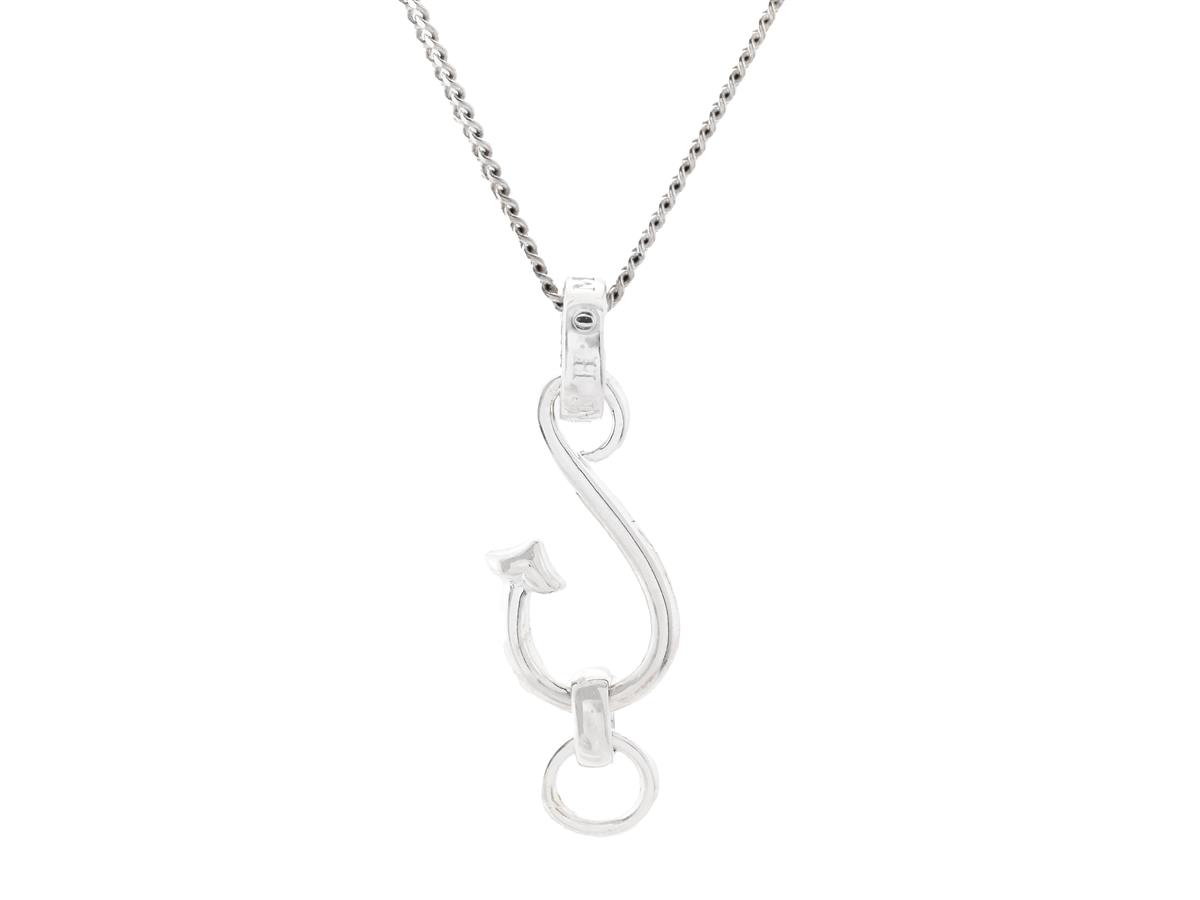HÄNGE MED KEDJA, sterlingsilver, Thomas Sabo, pansarlänk, längd kedja 45 cm, höjd hänge 3,8 cm, vikt ca 8 g.
