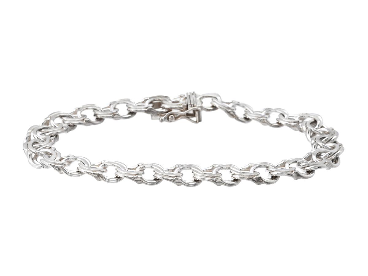 ARMBAND, sterlingsilver, bismarck, längd 19,5 cm, kistlås, säkerhetsåttor, vikt ca 17,3 g.