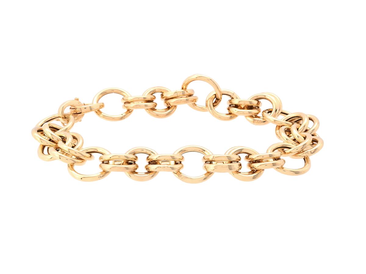 MARCELLO PANE, armband, förgyllt sterlingsilver, fantasilänk, längd 20 cm, vikt 14,0 g.