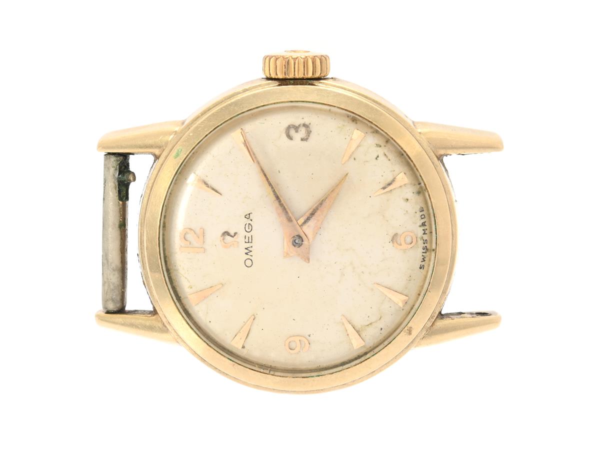 OMEGA, damur, 22 mm, Cal 244, Serie nr. 14869898, Ref nr. DW 2820, Boett nr. 2820-2 (K.B), doublé (80 micron), manuell, plexiglas, skadad urtavla, defekt, formverk, ca 1955.