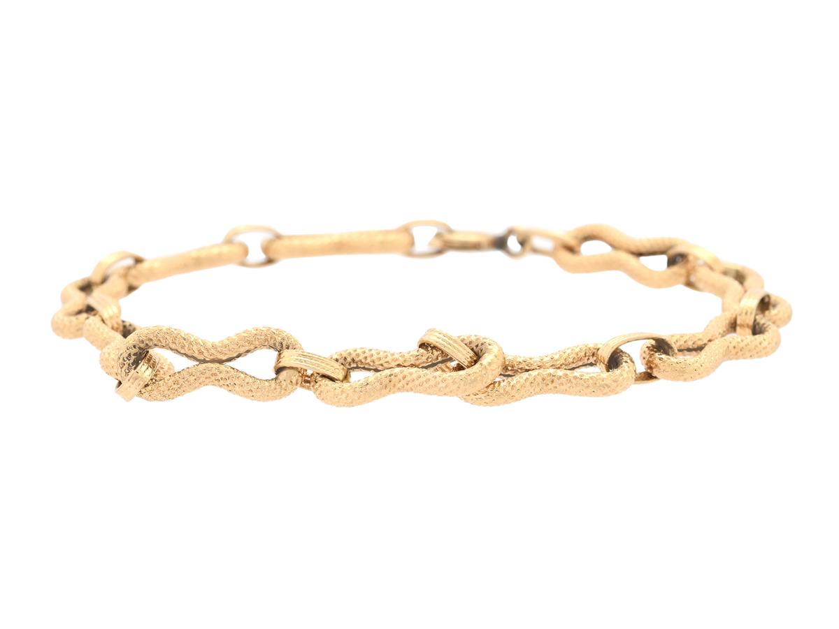 ARMBAND, 18K guld, bredd 6,5 mm, längd 19 cm, vikt 7,1 g.