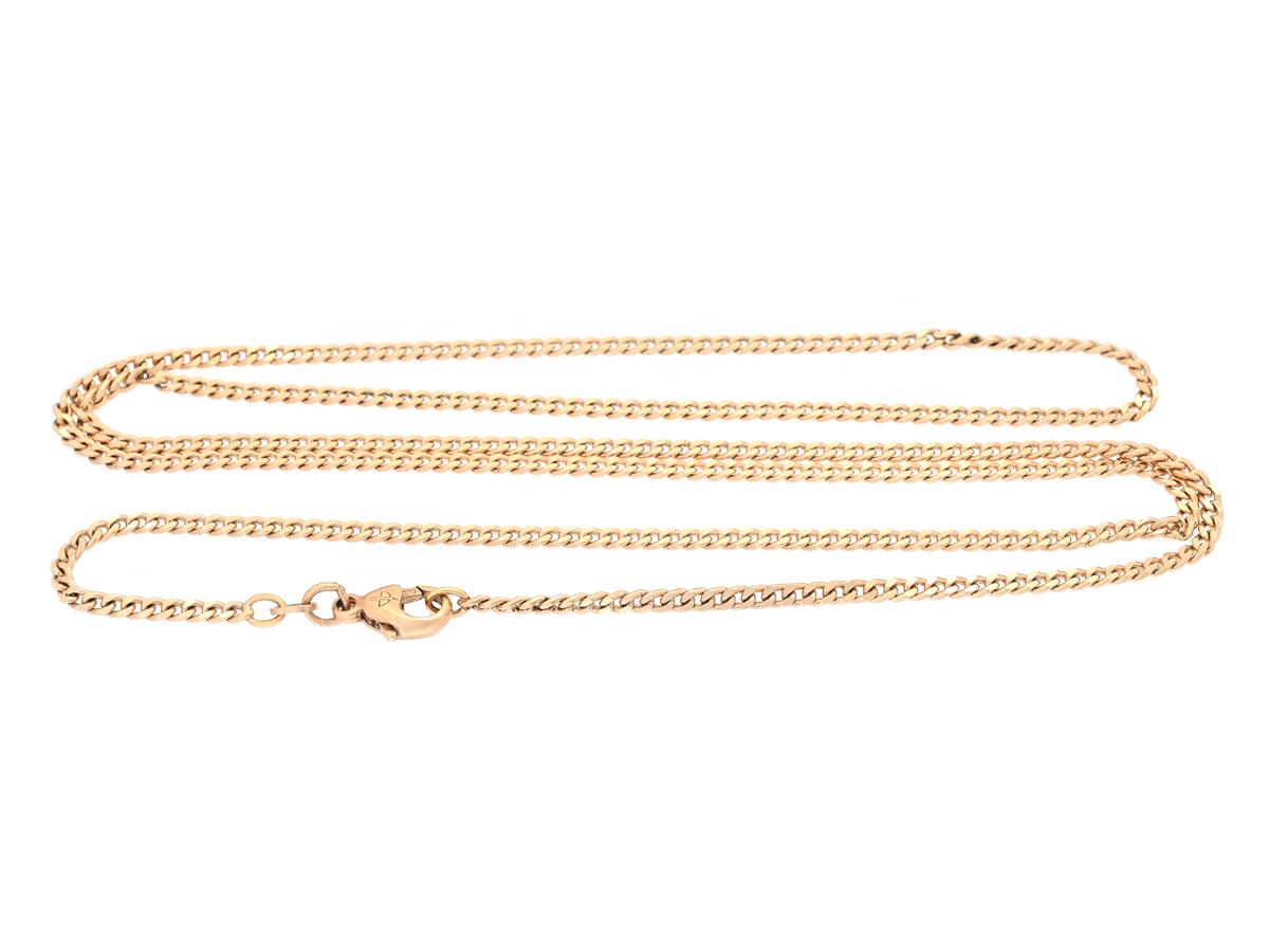 HALSKEDJA, 18K guld, pansarlänk, Balestra, längd 70 cm, vikt 14,5 g.