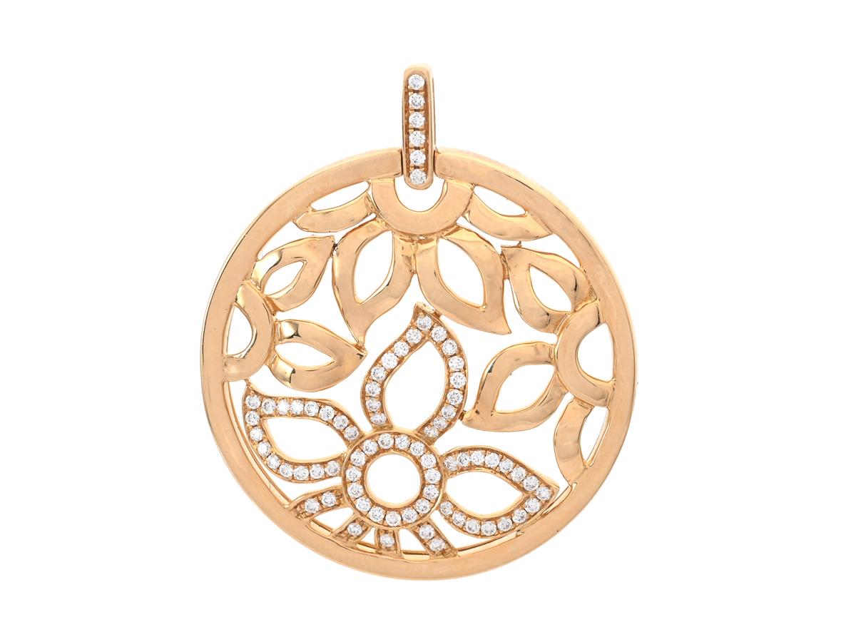 STRÖMDAHLS, hänge, 18K guld, briljantslipade diamanter 0,45 ctv, TW/VS-SI, höjd 38 mm, vikt 11,8 g.