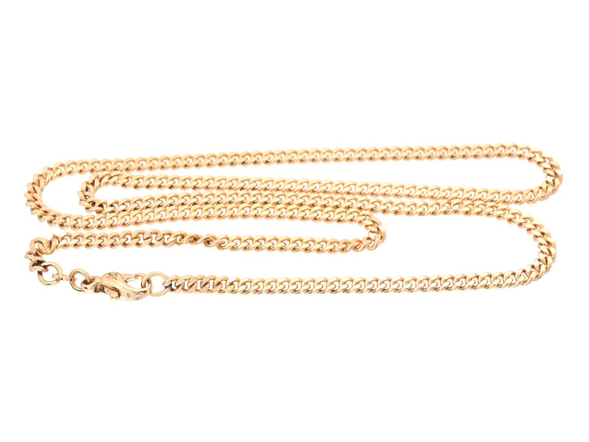 HALSKEDJA, 18K guld, pansarlänk, Balestra, bredd 3 mm, längd 51 cm, vikt 20,8 g.
