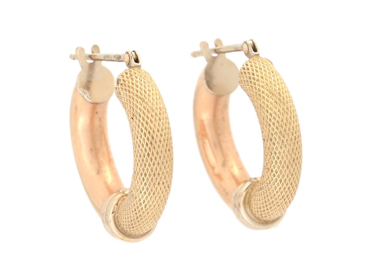 ÖRHÄNGEN, 18K guld, Italien, diameter 19 mm, vikt 3,7 g.