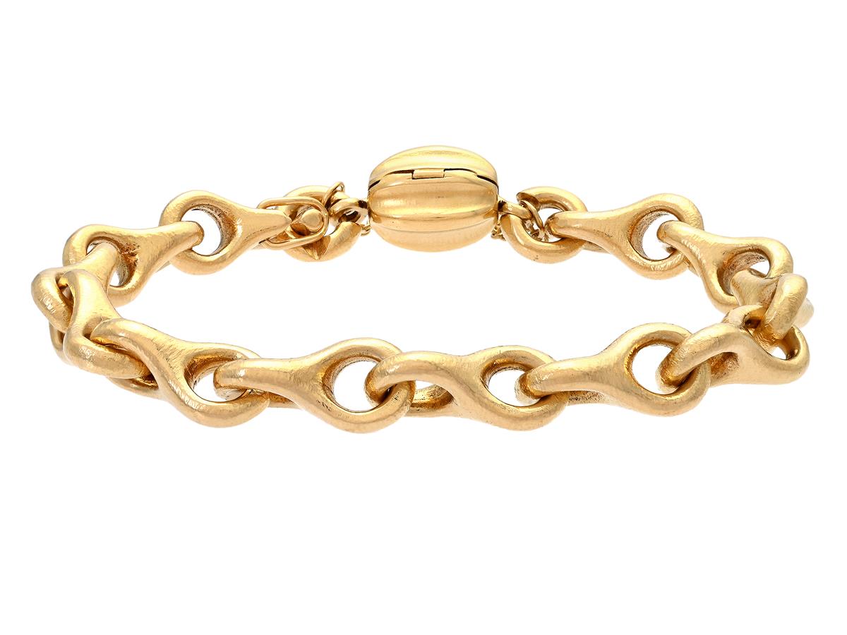OLE LYNGGAARD, armband, Mega, 18K guld, längd 17,5 cm, lås, 18K guld, 10x14 mm, vikt 55,8 g, säkerhetskedja.