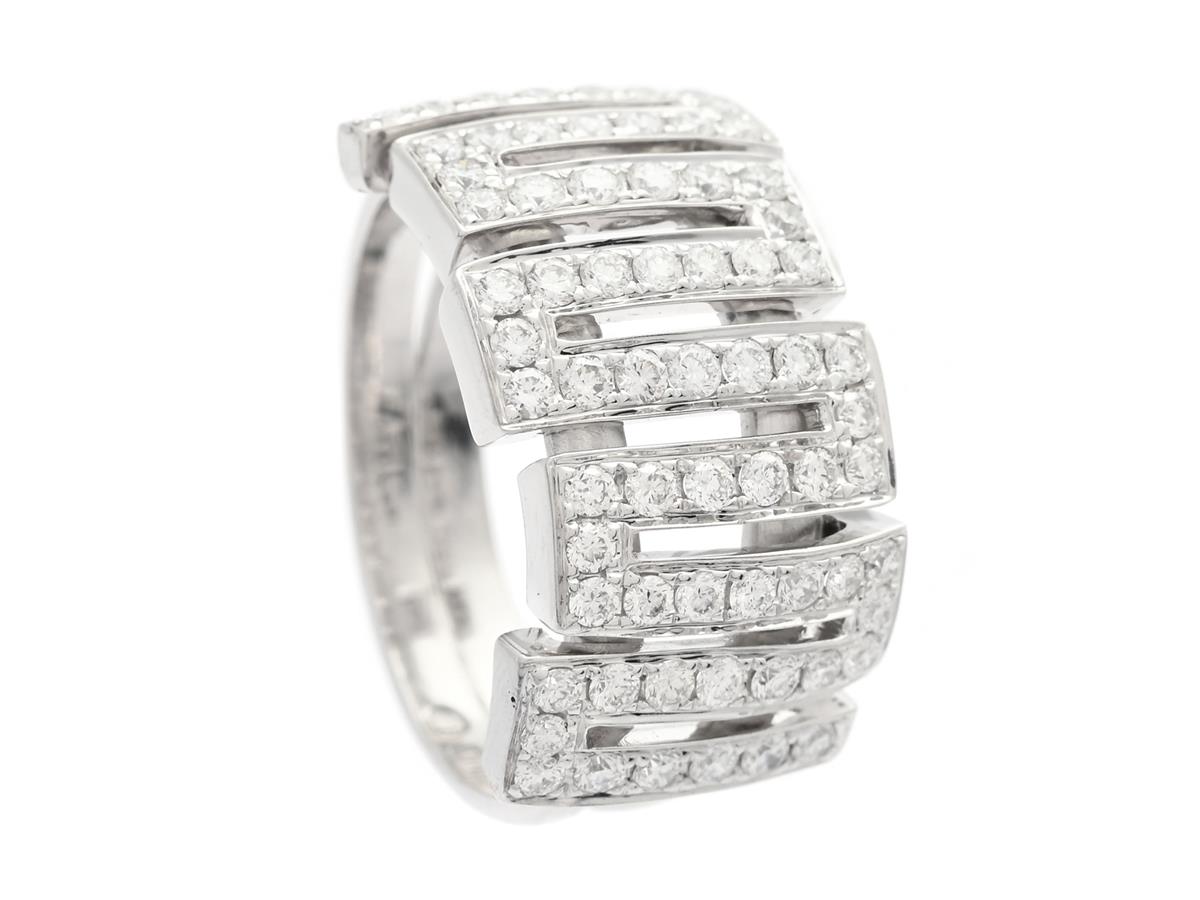 RING, 18K vitguld, briljantslipade diamanter ca 0,81 ctv, ca TW-W/VS-SI, stl 16,5 mm, vikt 6,9 g.