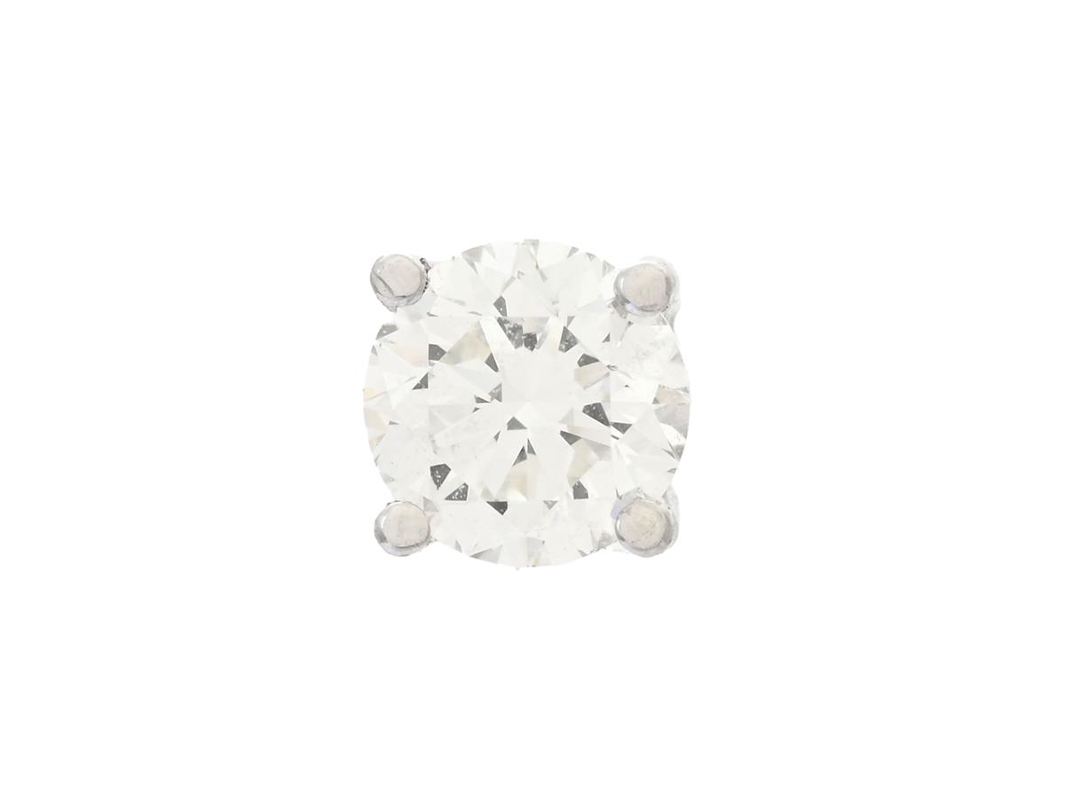 ENSTENSÖRHÄNGE, enstaka, 18K vitguld, briljantslipad diamant, 0,50 ct TW(G)/VS2, GIA inskription 2175236466, vikt 0,9 g.