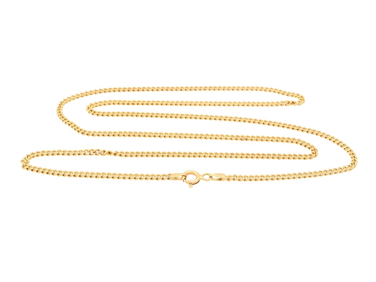 HALSKEDJA, 18K guld, pansarlänk, längd 57 cm, vikt 11,2 g.