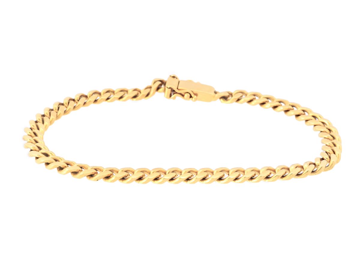 ARMBAND, 18K guld, pansarlänk, Balestra, bredd 5 mm, längd 19 cm, vikt 17,0 g.