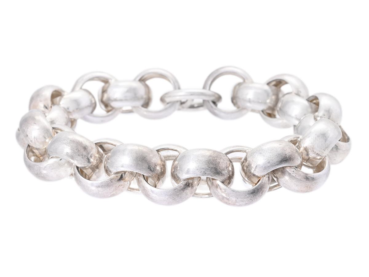 ARMBAND, silver, ärtlänk, längd 21 cm, svenska importstämplar, vikt 69,7 g.