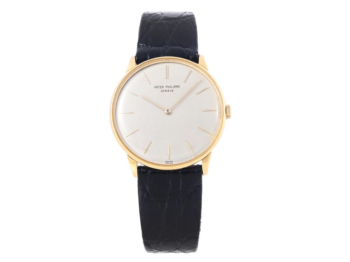 PATEK PHILIPPE, Genève, Cal 23-300, Serie nr. 791570, Ref nr. 2573/1, Boett nr. 429217, herrur, 33 mm, 18K guld, manuell, plexiglas, läderband, ca 1962.