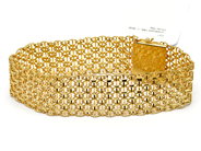 Smycken, Armband 18K X-länk med stav 21cm 34g, i auktion: Pant – Tisdag 25 mars 2014