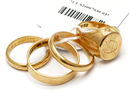 Parti, Ringar 4st 18K graverade 19,4g, i auktion: Pant – Tisdag 25 mars 2014