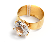 Smycken - Ring 18K med sten Ø16 3,4g - View 1