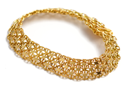 Smycken, Armband 18K X-länk med stav 19cm 19,1g, i auktion: Pant – Tisdag 23 september 2014