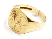 Parti - Ring 9K graverad/skadad 2,6g - View 1