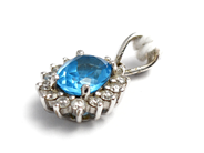 Smycken - Hänge 18K 2,6g, vitguld med diamanter 13xca0,02ct - View 2