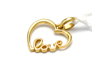 Smycken, Hänge 18K 1,0g, hjärta "love", i auktion: Pant – Tisdag 10 november 2015