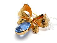 Smycken, Brosch 18K 8,8g, med sten, i auktion: Pant – Tisdag 10 november 2015