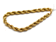 Smycken, Armband Cordel 18K 12,7g 21cm , i auktion: Pant – Tisdag 10 november 2015
