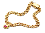 Smycken, Armband Bismarck 18K 10,0g 19,5cm, med 1 berlock , i auktion: Pant – Tisdag 10 november 2015