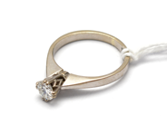Smycken, Ring 18K vitguld 3,0g Ø15½, med diamant ca0,35ct, i auktion: Pant – Tisdag 10 november 2015