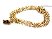 Smycken, Armband 18K 12,8g X-länk med en berlock 19,5cm , i auktion: Pant – Tisdag 10 november 2015