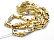 Smycken, Halscollier 14K 29,9g tvåfärgad 65,5cm , i auktion: Pant – Tisdag 10 november 2015