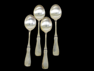 Silver, Kaffeskedar, 4st modell Uppsala GAB, i auktion: Pant – Tisdag 10 november 2015