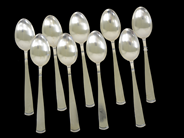 Silver, Bordsskedar Rosenholm 9st S830 344,9g, 182mm, i auktion: Pant – Tisdag 10 november 2015