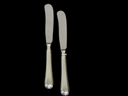 Silver, Smörknivar 2st Svensk rund S830 138,6g, 200mm, i auktion: Pant – Tisdag 10 november 2015