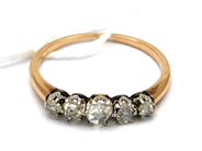 Smycken, Ring med diamanter 14K Ø17¼ Brv1,7g, i auktion: Pant – Tisdag 10 november 2015